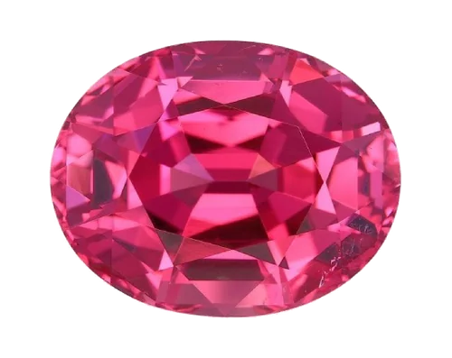 Vivid red spinel, open tone example